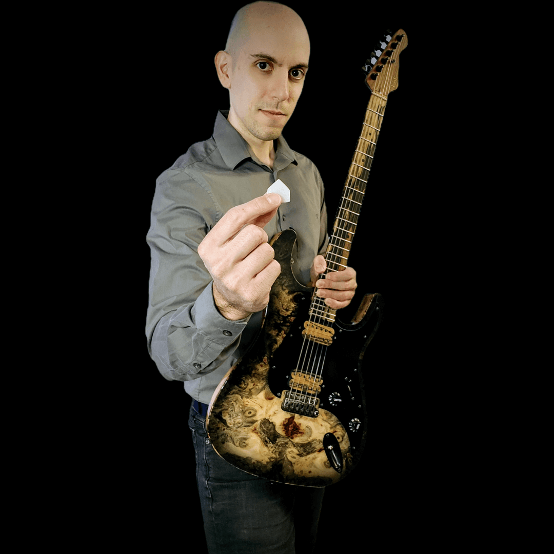 Handmade guitar pick by Purple Plectrums