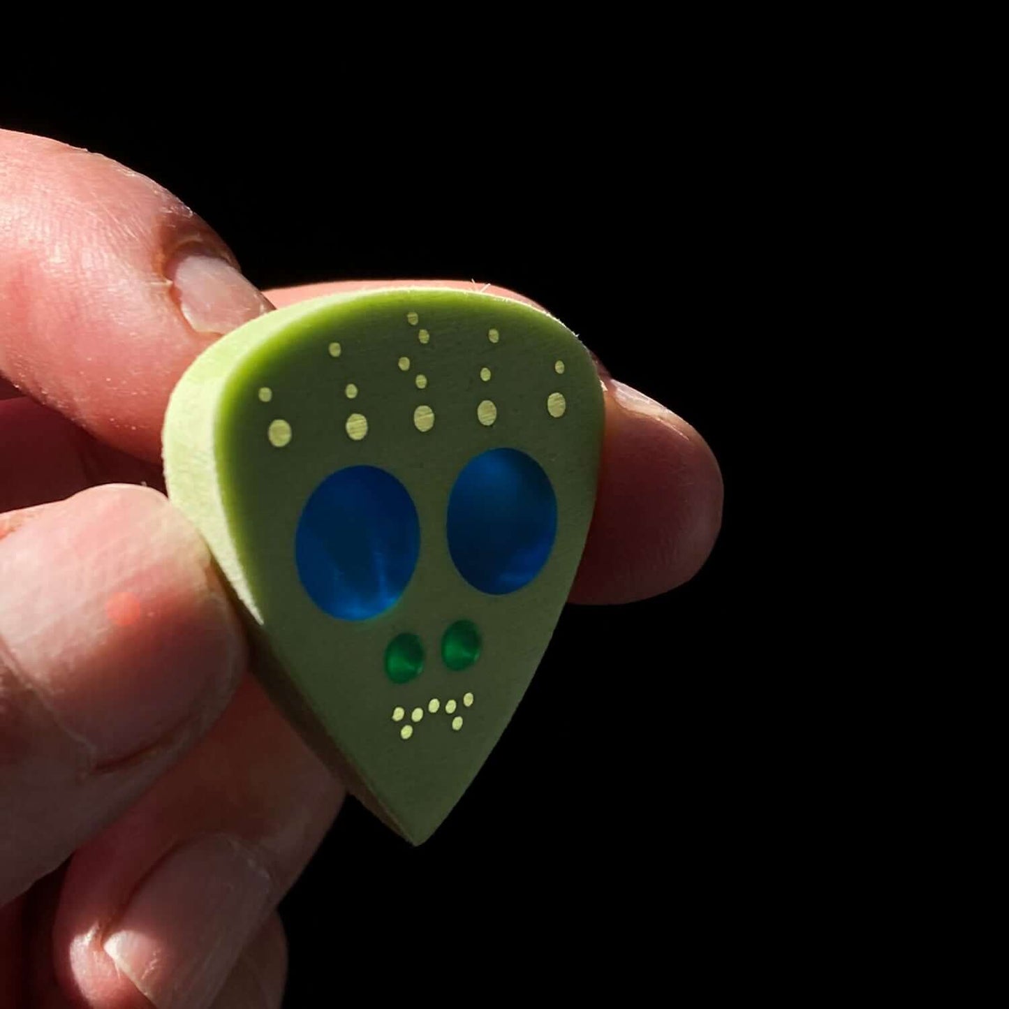 Handmade guitar pick by Purple Plectrums