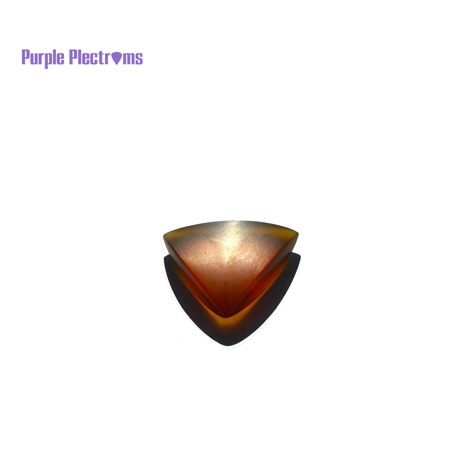 amber color triangular guitar pick