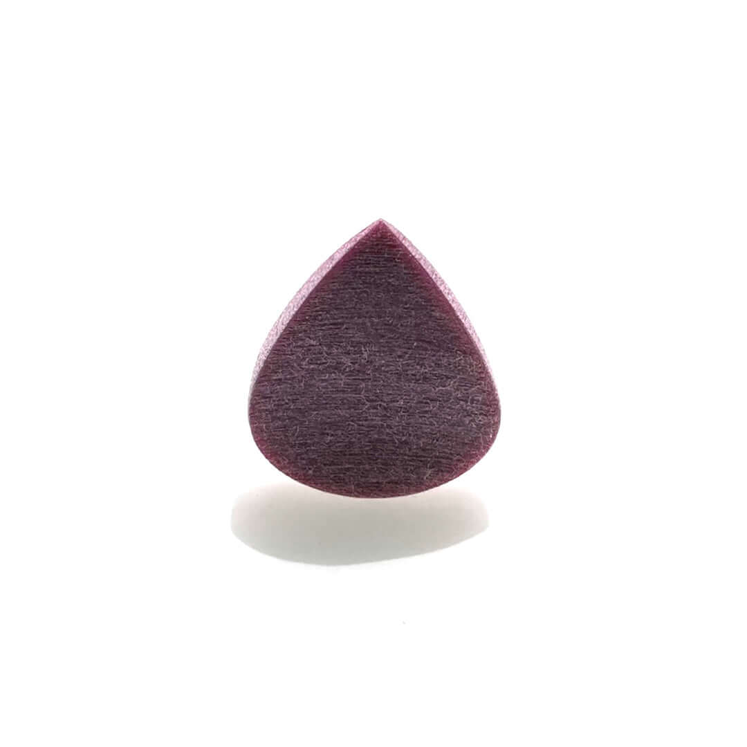 MidTech Arya guitar pick in a unique shape, showcasing a deep purple color, perfect for musicians seeking precision and comfort.