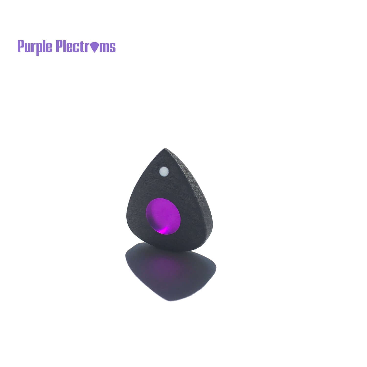 Handcrafted Blackmore guitar picks featuring a unique drop shape with a purple accent, ideal for musicians.